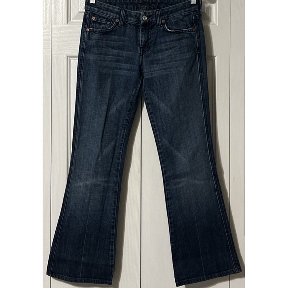 7 For All Mankind Vintage Women's "A" Pocket Boot Low Rise Jeans SZ 26 (28x29) - Picture 10 of 11